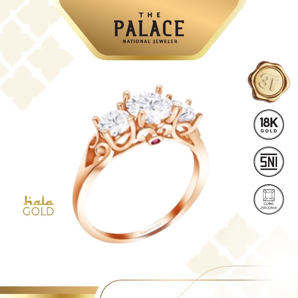 Hala Gold Pesona Terikat Ladies Ring / Cincin