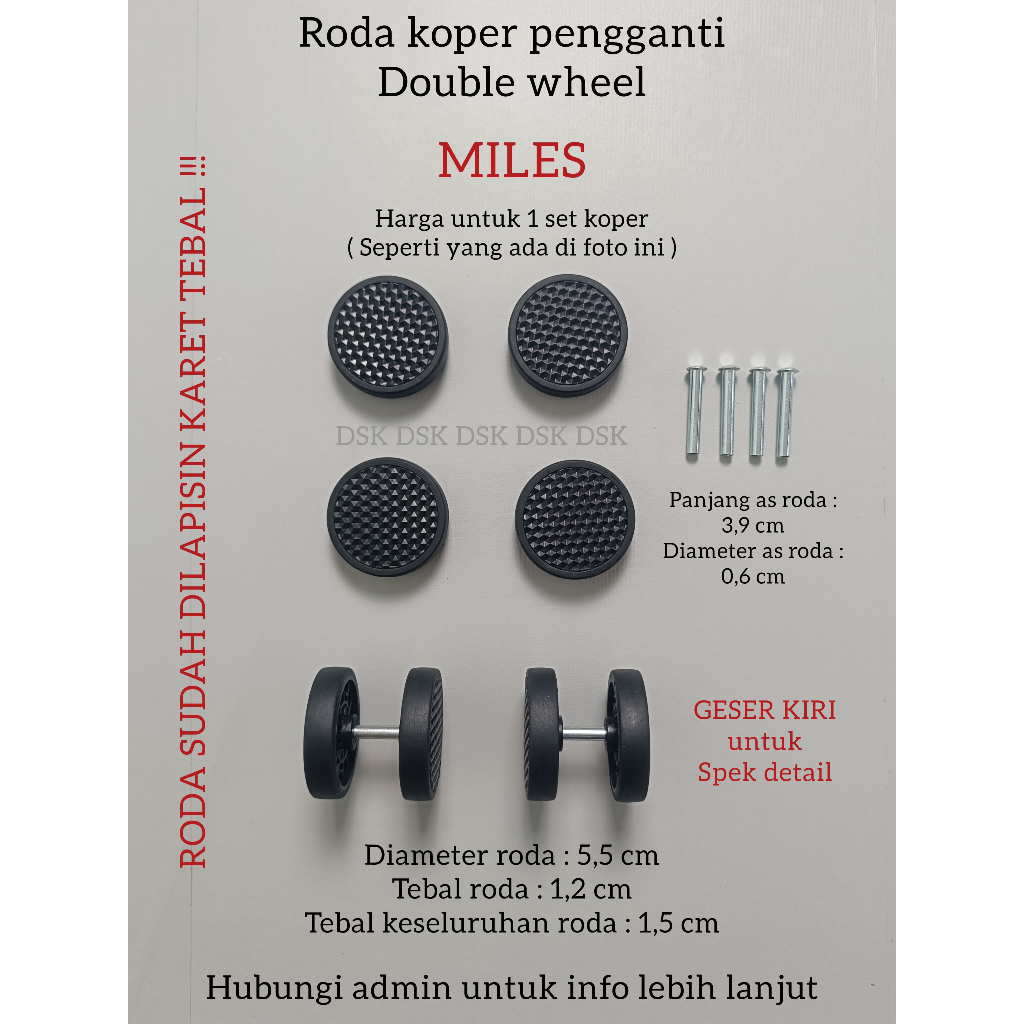 RODA KOPER RODA KOPER PENGGANTI RODA KOPER DOUBLE WHEEL RODA KOPER LOJEL