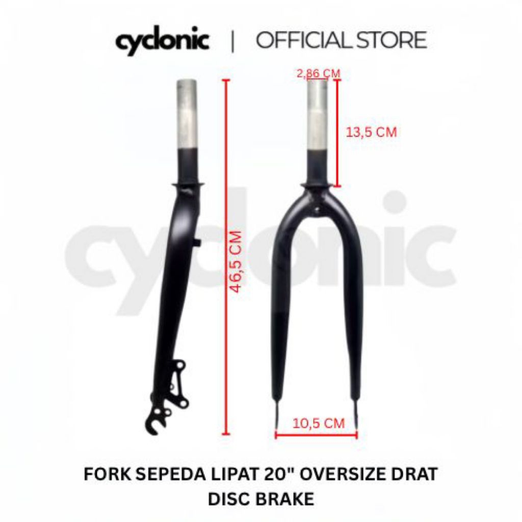 Fork Garpu Sepeda Lipat Seli 20" Murni Disc Brake