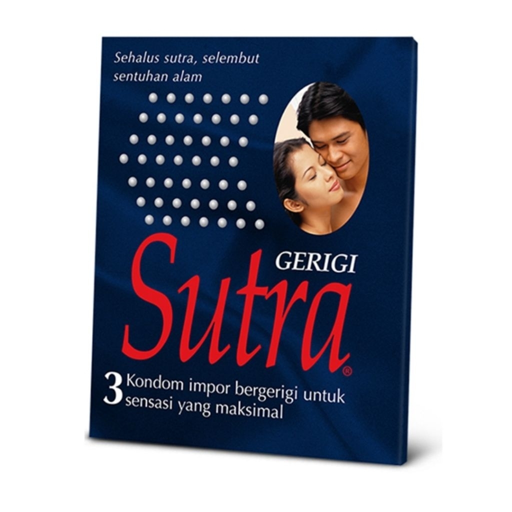 Kondom Sutra Gerigi Biru Isi 3 Pcs - Sensasi Halus, Aman, Nyaman