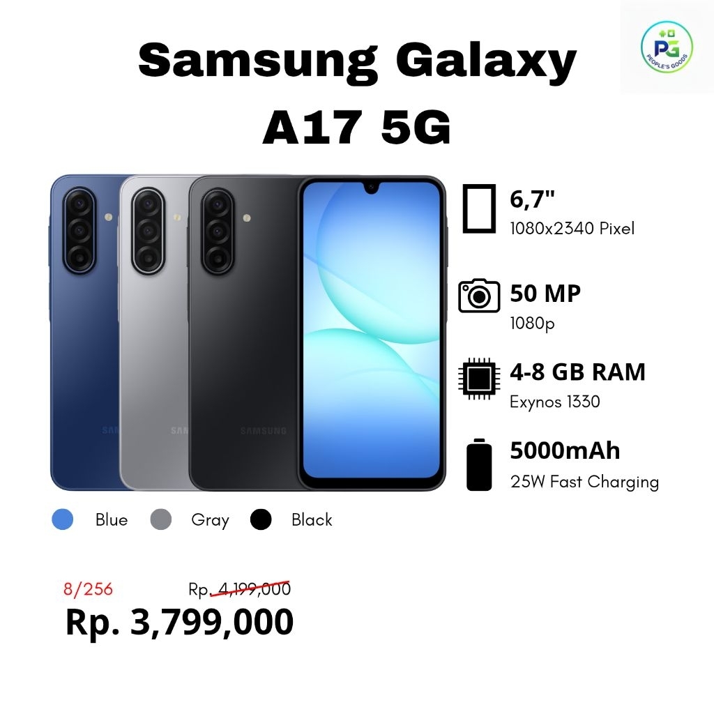 HP BARU SAMSUNG GALAXY A17 5G GARANSI RESMI SEIN