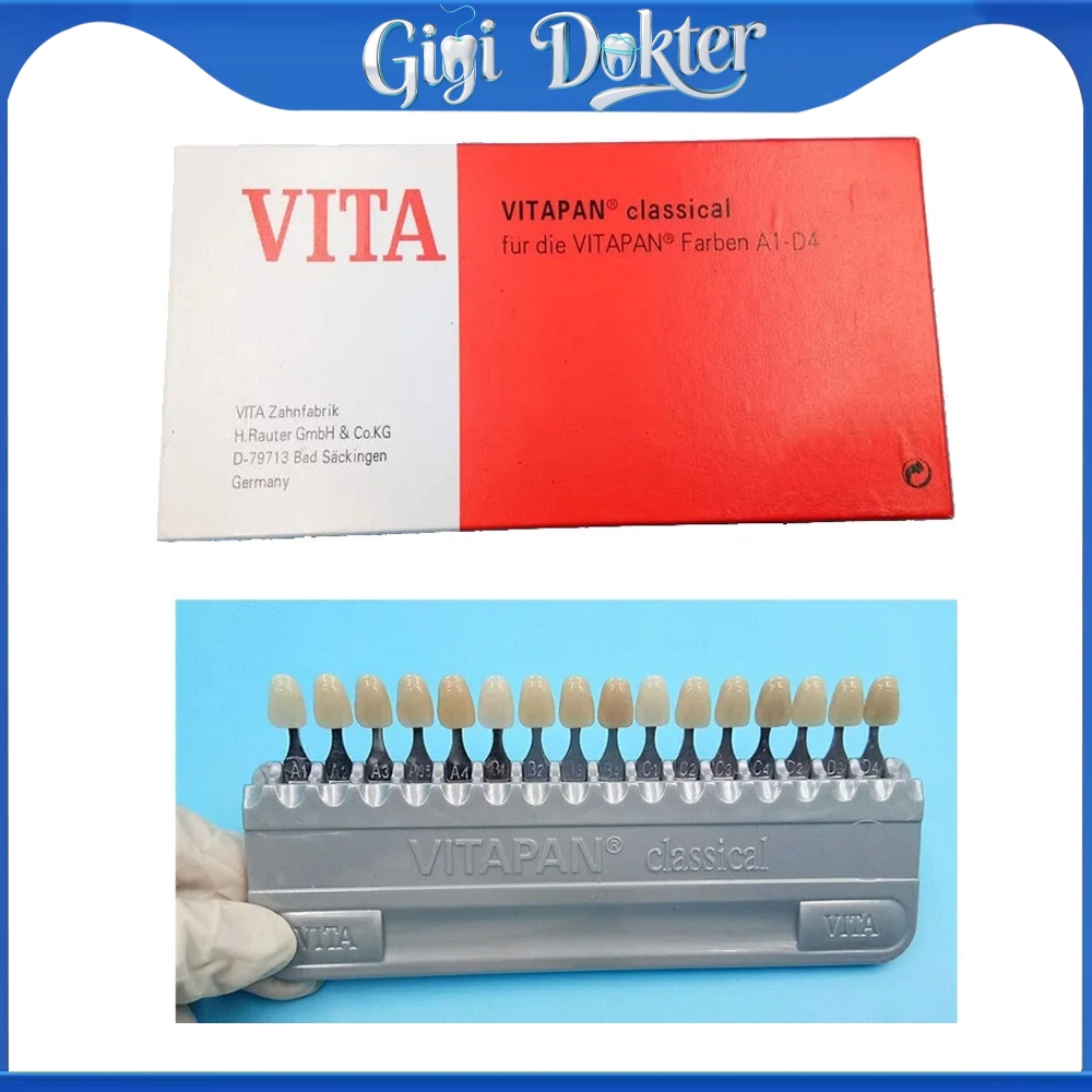 dental // vita vitapan classical shade guide // contoh 16 warna gigi
