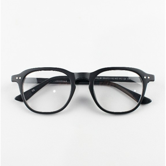 UNIKA HITAM DOFF Frame Kacamata Gemuk Kacamata Wajah Lebar Bisa Untuk Mata Normal dan Minus Silinder