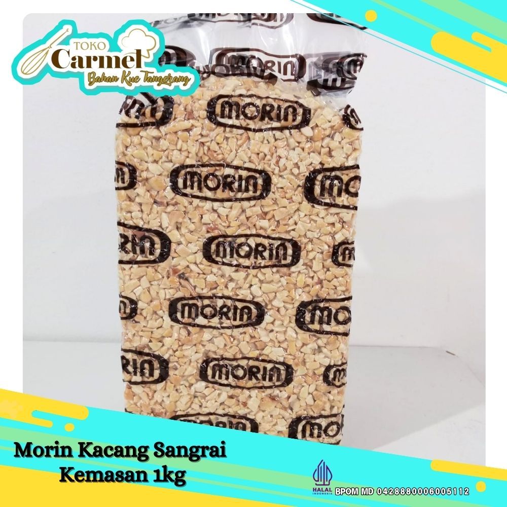 Morin Nut Donut Kacang Sangrai Cacah 1kg - Kacang Tanah Topping Donut Roti Dessert 2