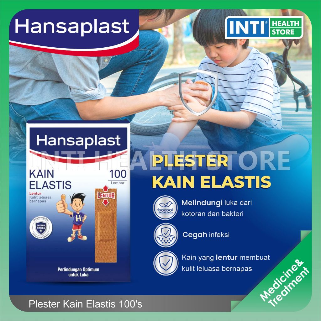 Hansaplast | Plester Kain Isi 100 | Plester Luka | Hansaplast Isi 100