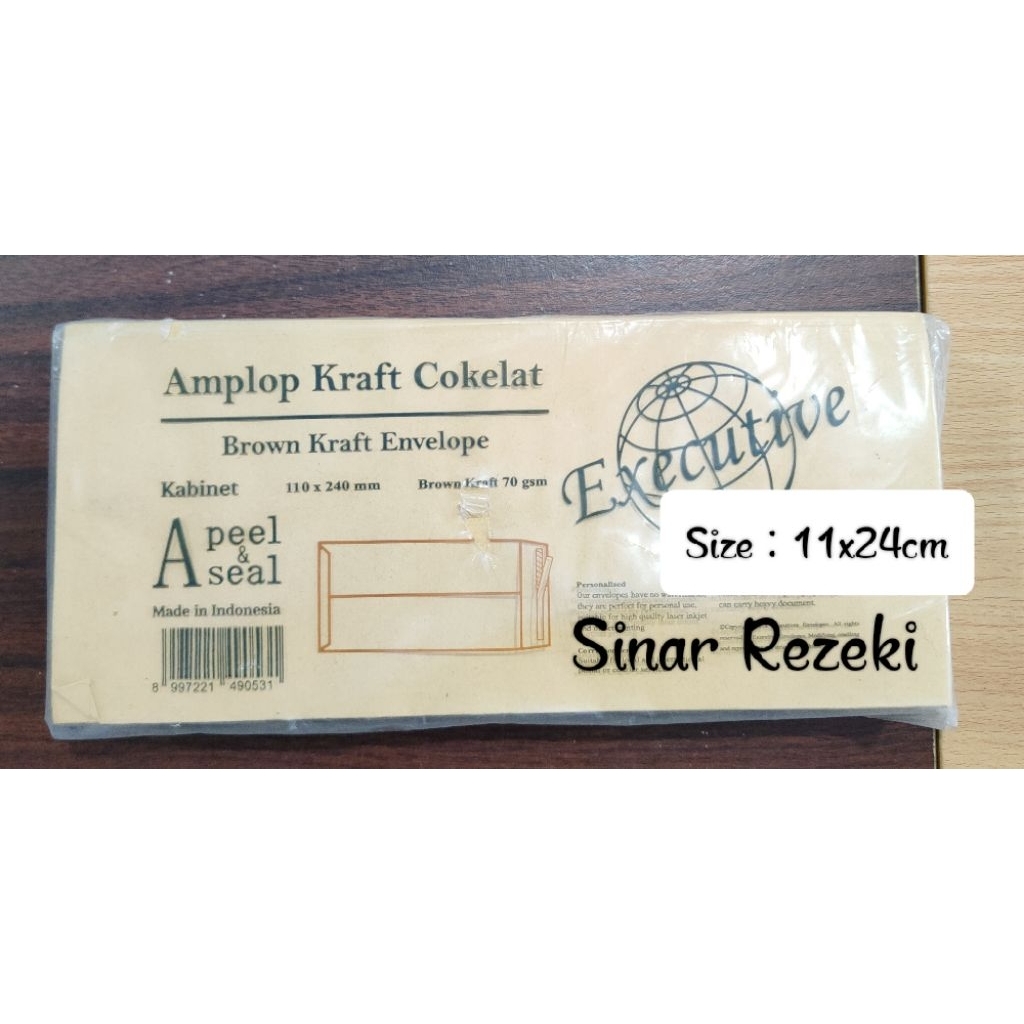 100 lembarAmplop coklat kabinet/Amplop kabinet Executive/amplop kabinet/kabinet/brown kraft envelope