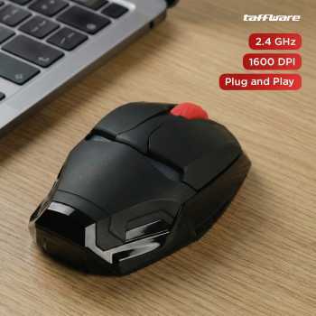 Mouse Bluetooth Mouse Laptop Mouse Komputer Taffware Mouse Wireless Optical Iron Man 2.4 Ghz - M8