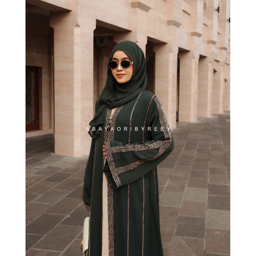 abaya ameera ori mesir inner outer free pasmina