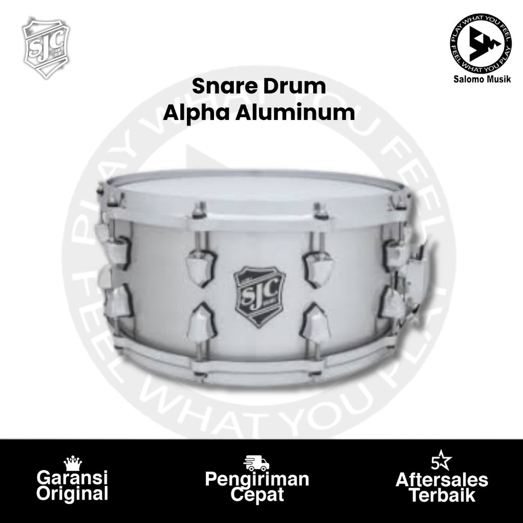 Snare Drum SJC Alpha Aluminium14x6,5 Chrome HW Original