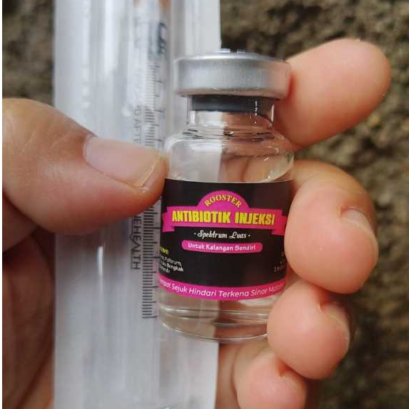 Rooster Antibiotik Injeksi Obat Untuk Mengobati Ayam Sakit Lumpuh Mata Berair Hidung Berlendir Muka 