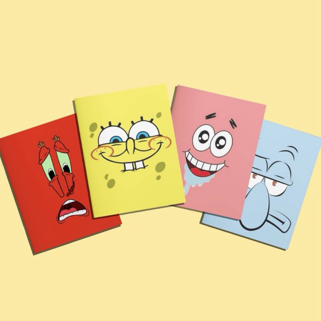 BUKU TULIS MURAH TEMA SPONGEBOB SQUAREPANTS-BEBAS PILIH COVER