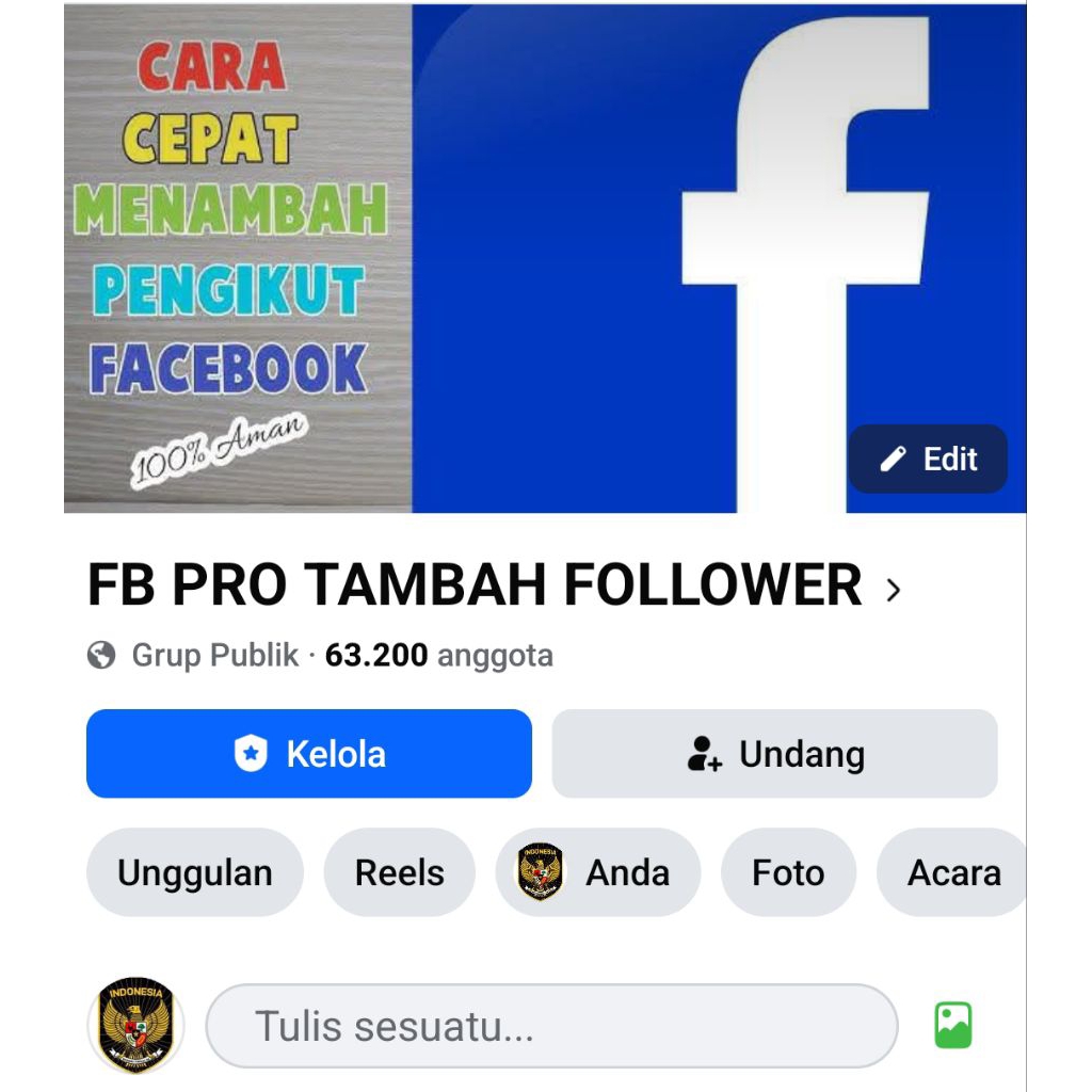 Jual Grup Facebook/Fb 63k Followers