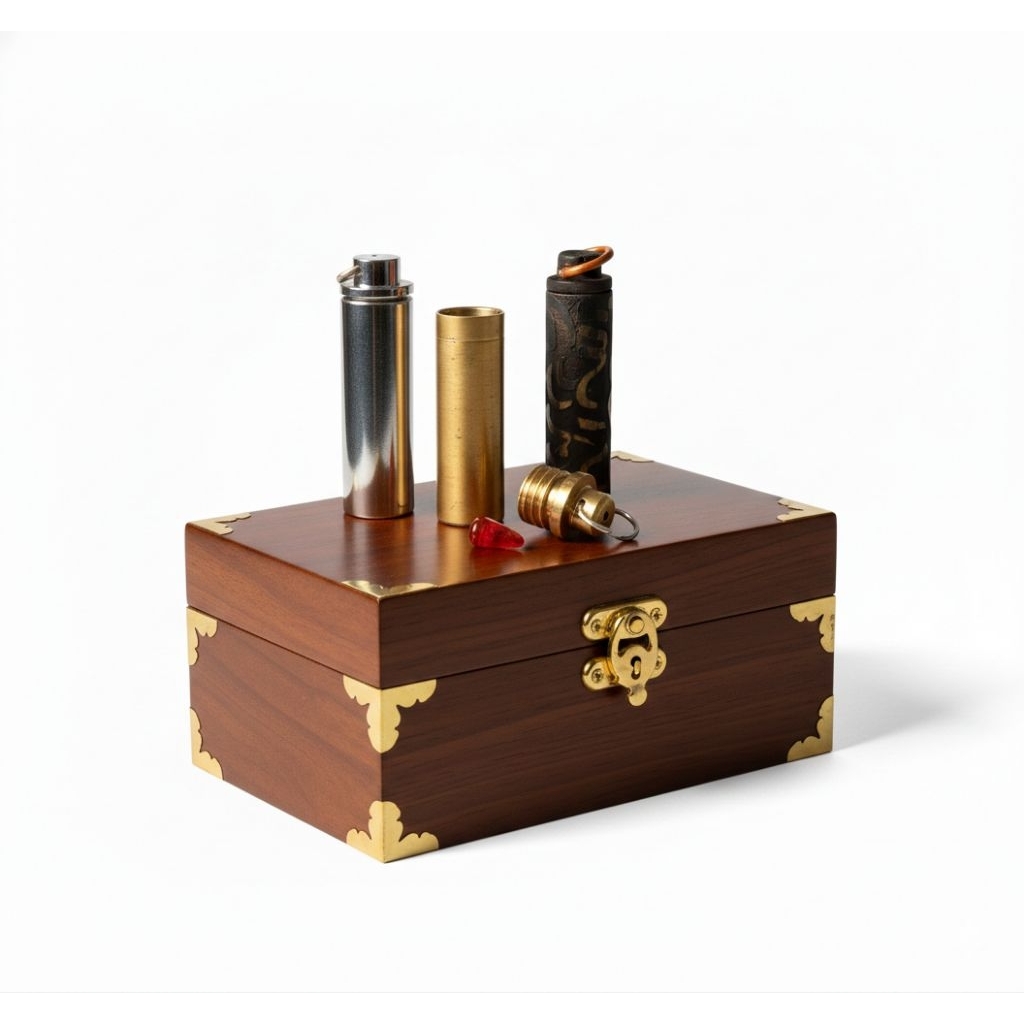 Liontin Kalung Pria Warna Gold Silver & Hitam