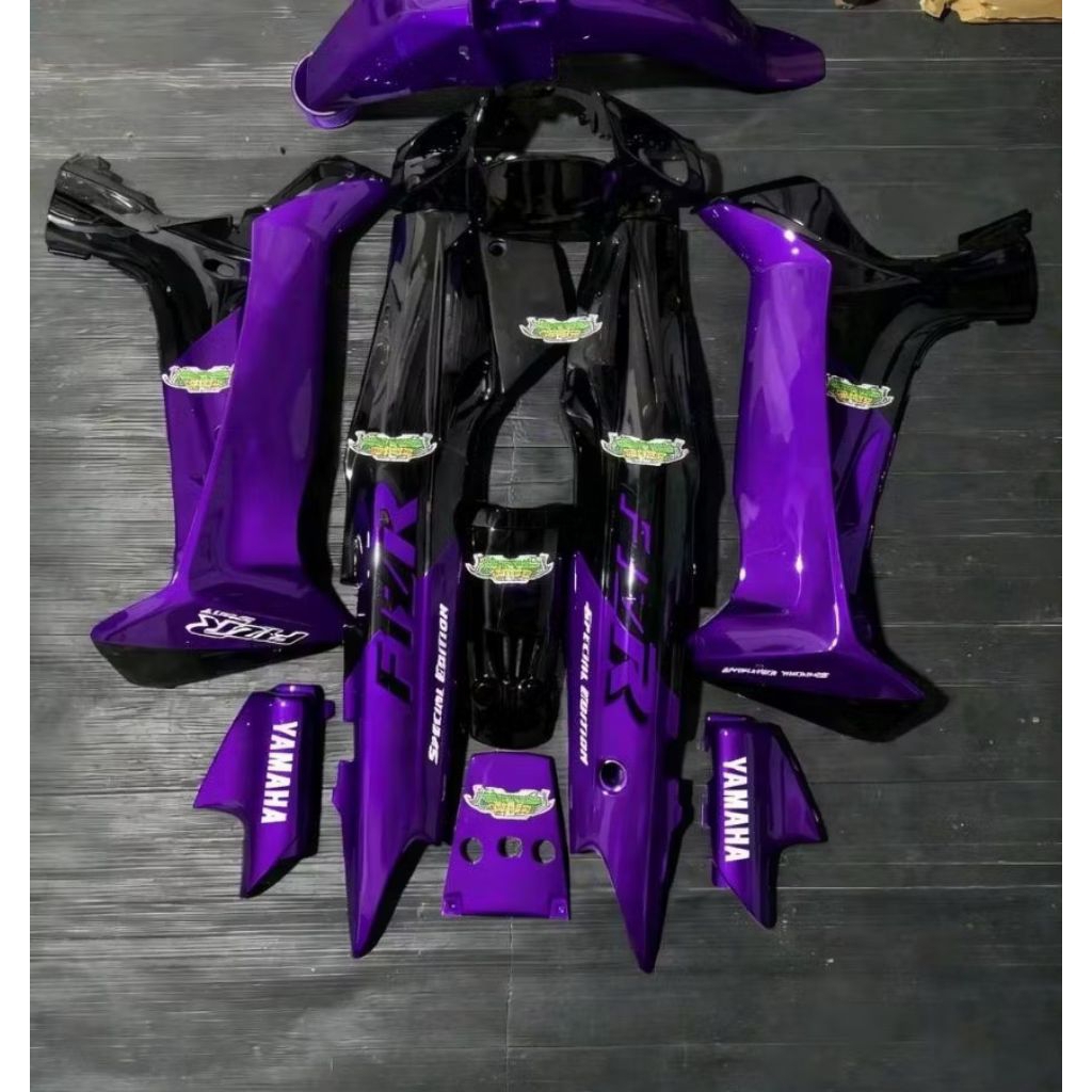 Full Set Bodi Halus Fiz r Hitam Ungu Pegassus Cover Body Fizr F1zr Hitam Ungu Pegasus