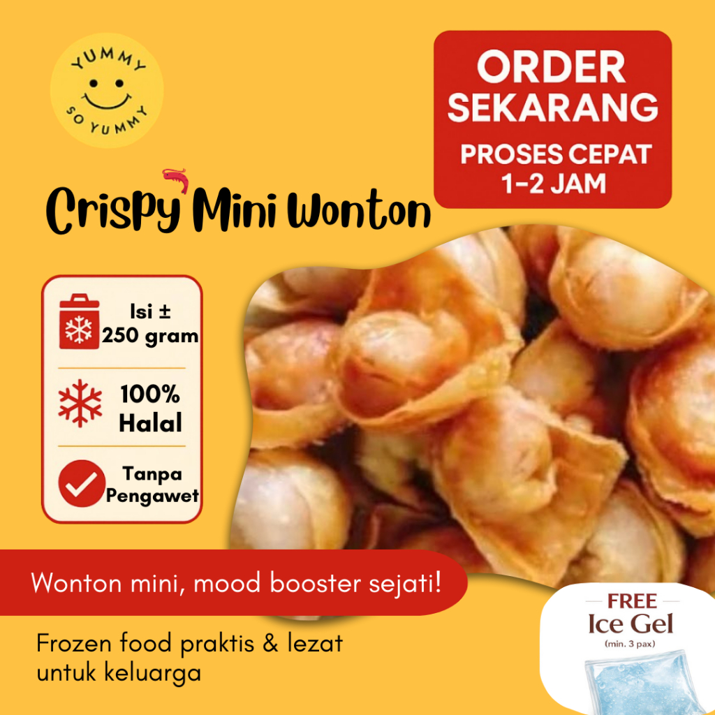 Makanan Beku Premium Crispy Mini Wonton Frozen