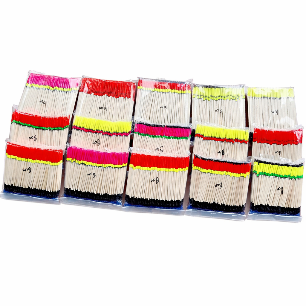 ISI 100 PCS Pelampung Pancing Jarum Kawat 6cm, 8cm, 10cm Motif Batik / Kumbul Ikan Mas Sensitif