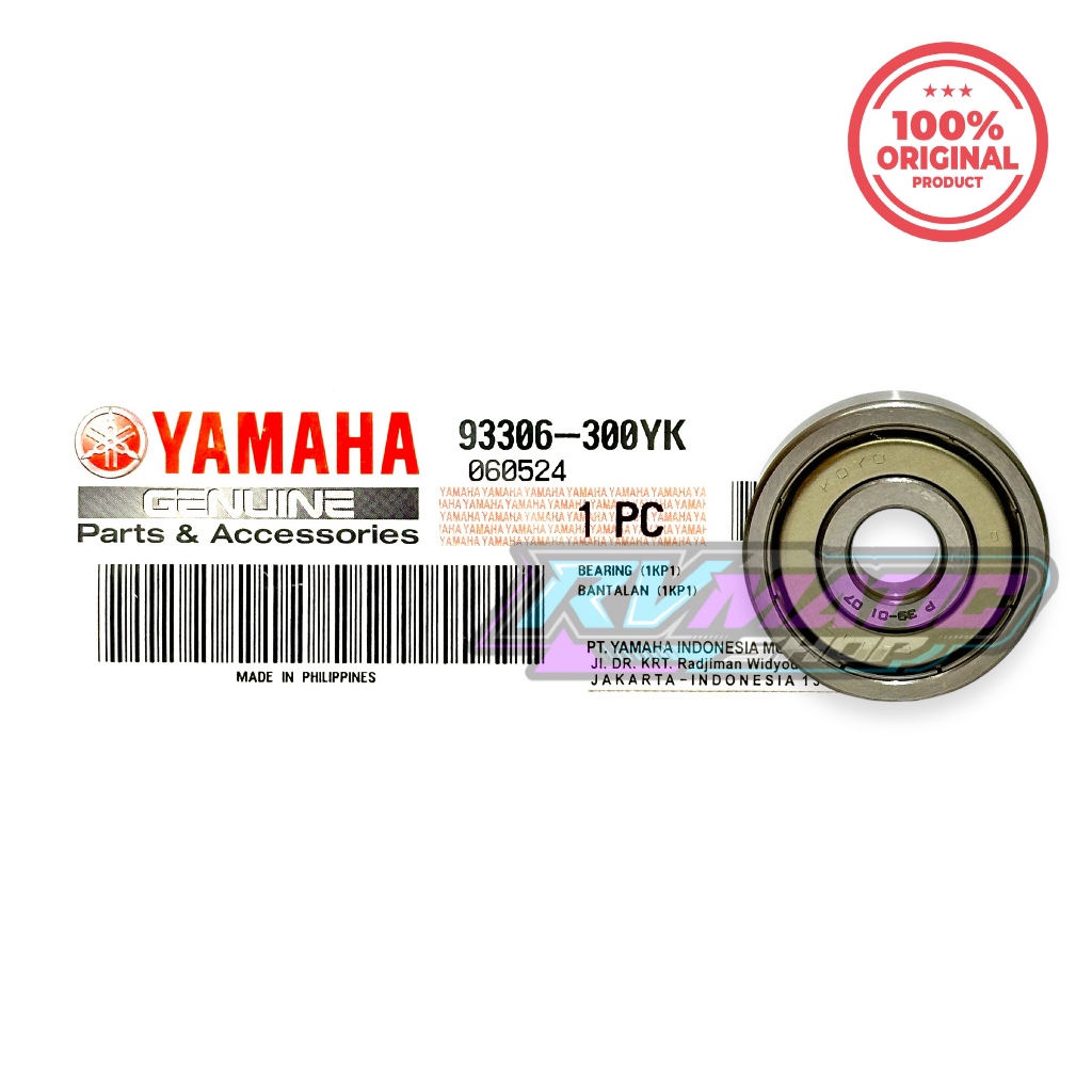 (1PC) BEARING 6300Z MIO JUPITER AEROX NMAX MIO M3 FAZZIO VEGA ORIGINAL YAMAHA