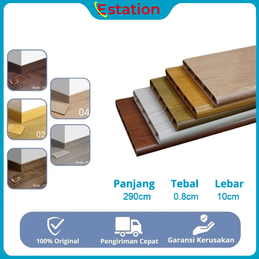 Estation - List Plint Spc Flooring 2.5m | List Plint Vinyl | Lantai SPC &  PLINT PVC |  LIST PLANK