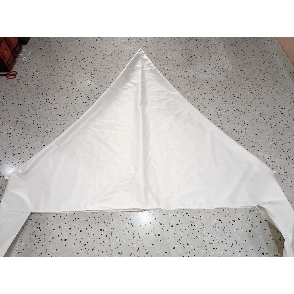 atap tenda kerucut /daun tenda kerucut ukuran 3x3 bahan poliester D 420