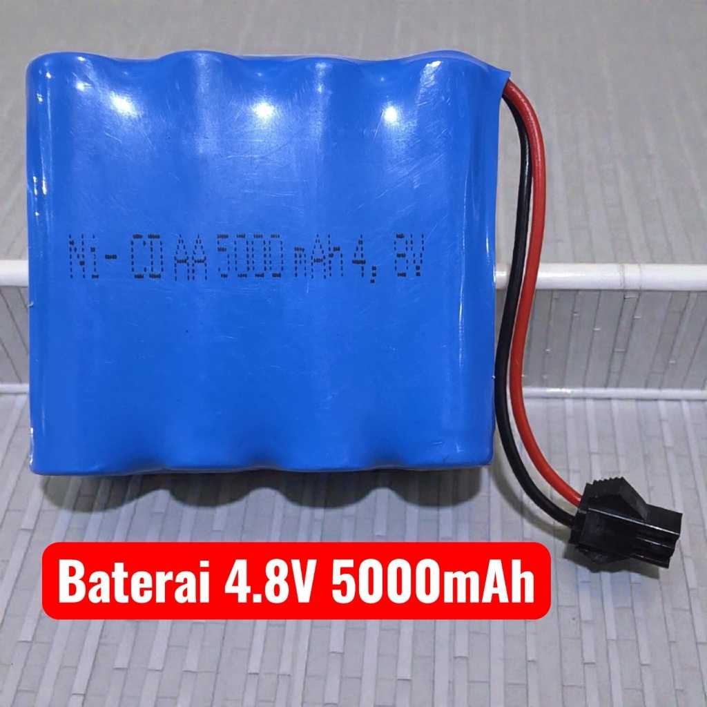 Tahan Lama Double Power Batre Baterai Mobil RC 4.8 Volt 5000 mAh Batre Cadangan Isi 4 Baterai Remot 