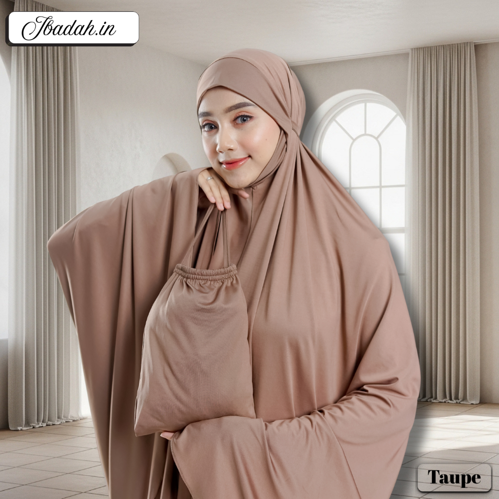 Mukena Polos Tunica Premium Lajuran Dewasa Tali Ikat Adjustable Mukenah Terusan Adem