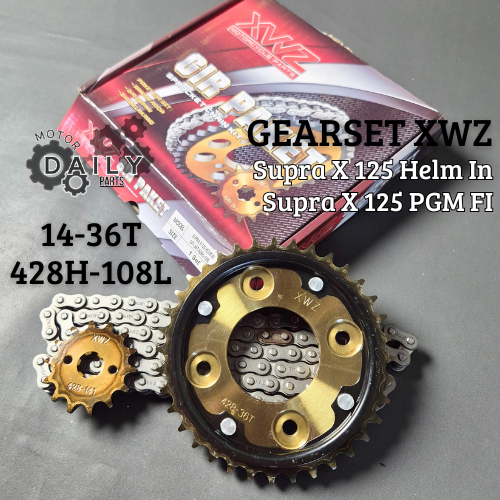 XWZ Gear Gir Set Paket SUPRA X 125 HELM IN INJEKSI SUPRA X 125 FI