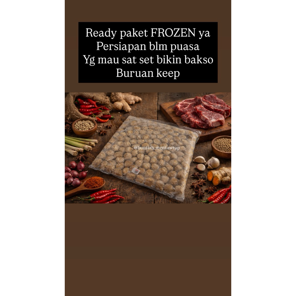 Pentol Kecil Daging Sapi Premium Buntian