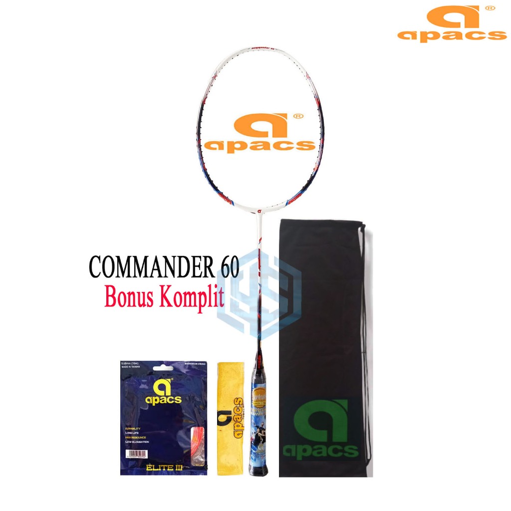 Raket Badminton Apacs Commander 60 Bonus Komplit