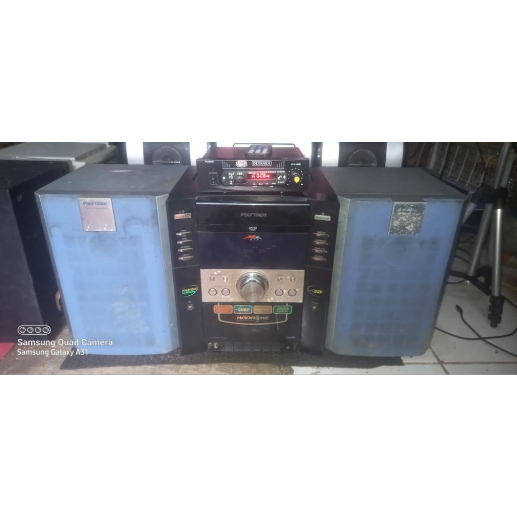 Mini Compo Polytron + Modul Bluetooth Mp3 Eksternal