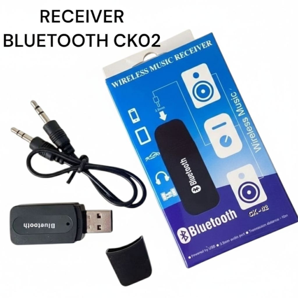 Bluetooth Receiver Audio Speaker Aktif Wireless Dongle USB Jack 3.5mm