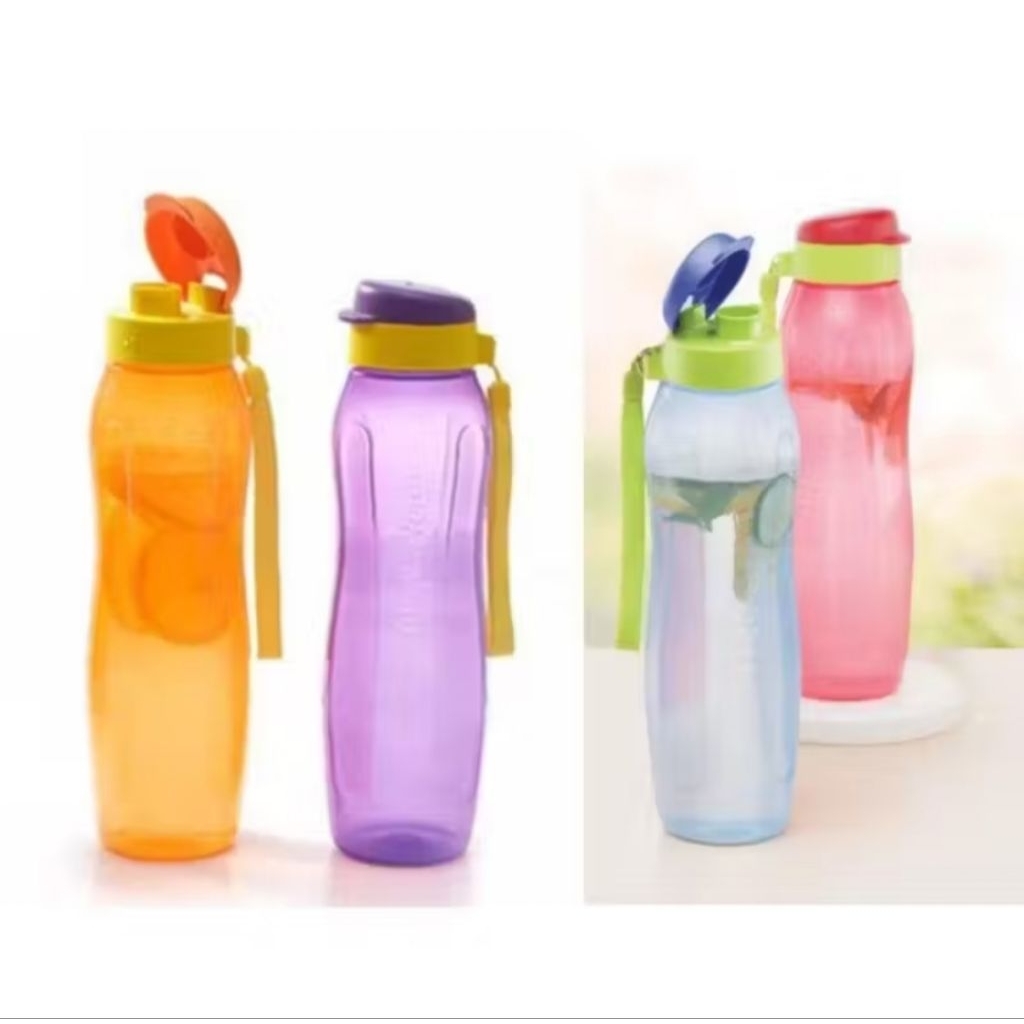 Tupperware eco bottle 1L botol ecer 1pcs + tali / minum model fashion