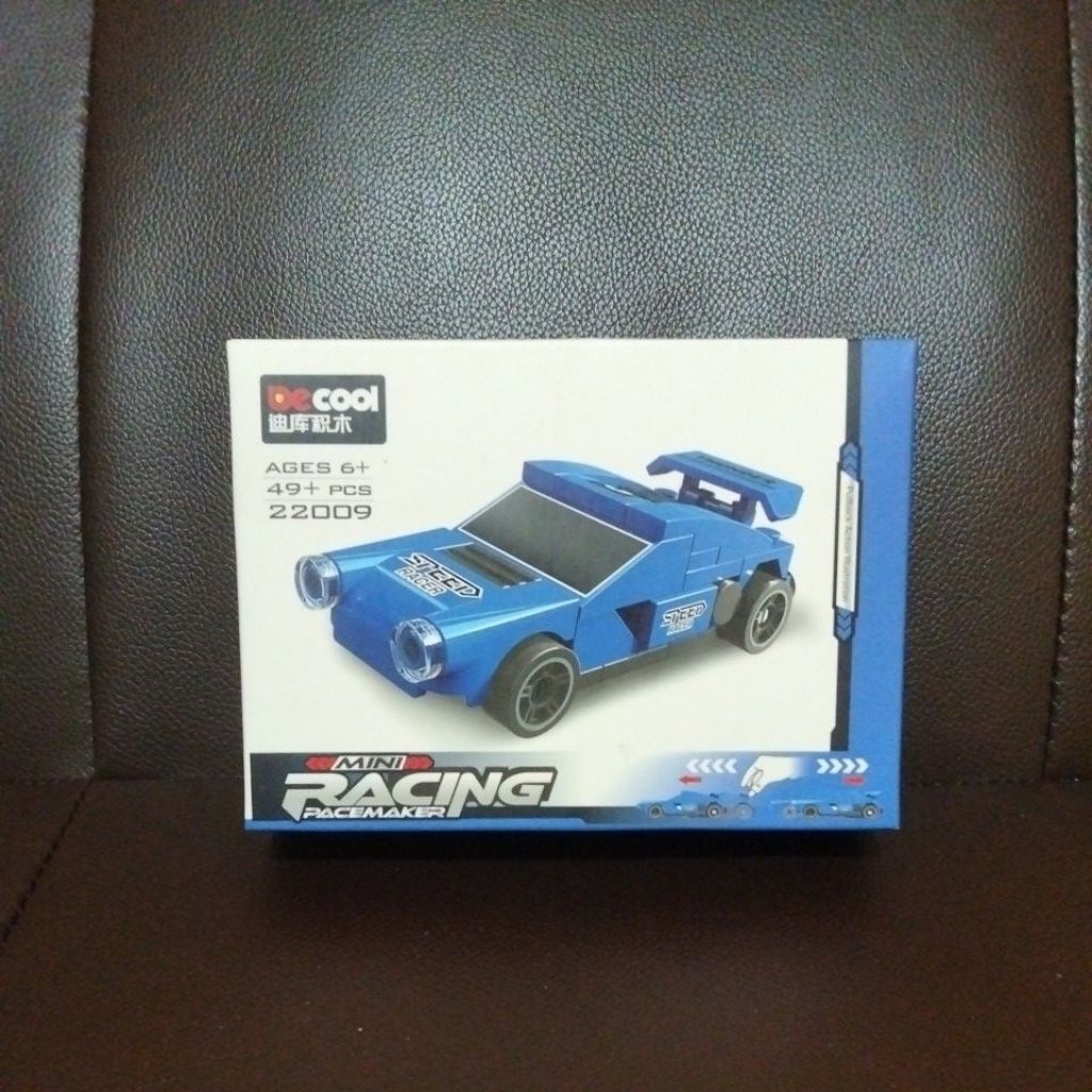 Decool Mini Racing Pacemaker Small Blocks Bricks 22009 Mobil Balap Biru