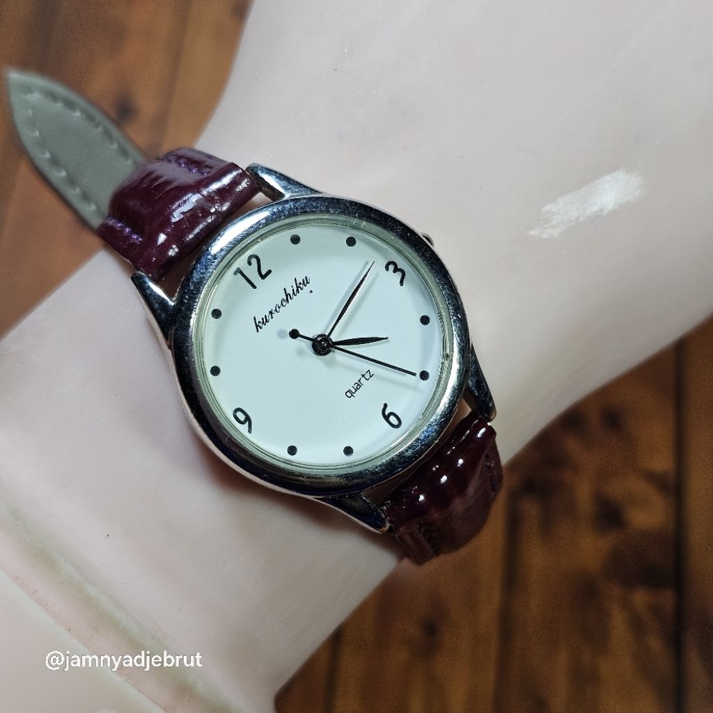 Jam Kurochiku Silver White Ladies Bekas