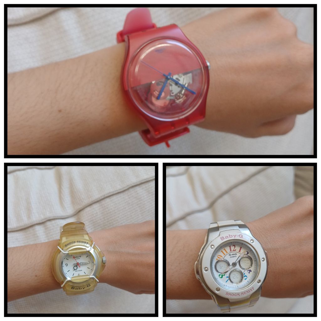 preloved jam tangan bundling casio baby g swatch