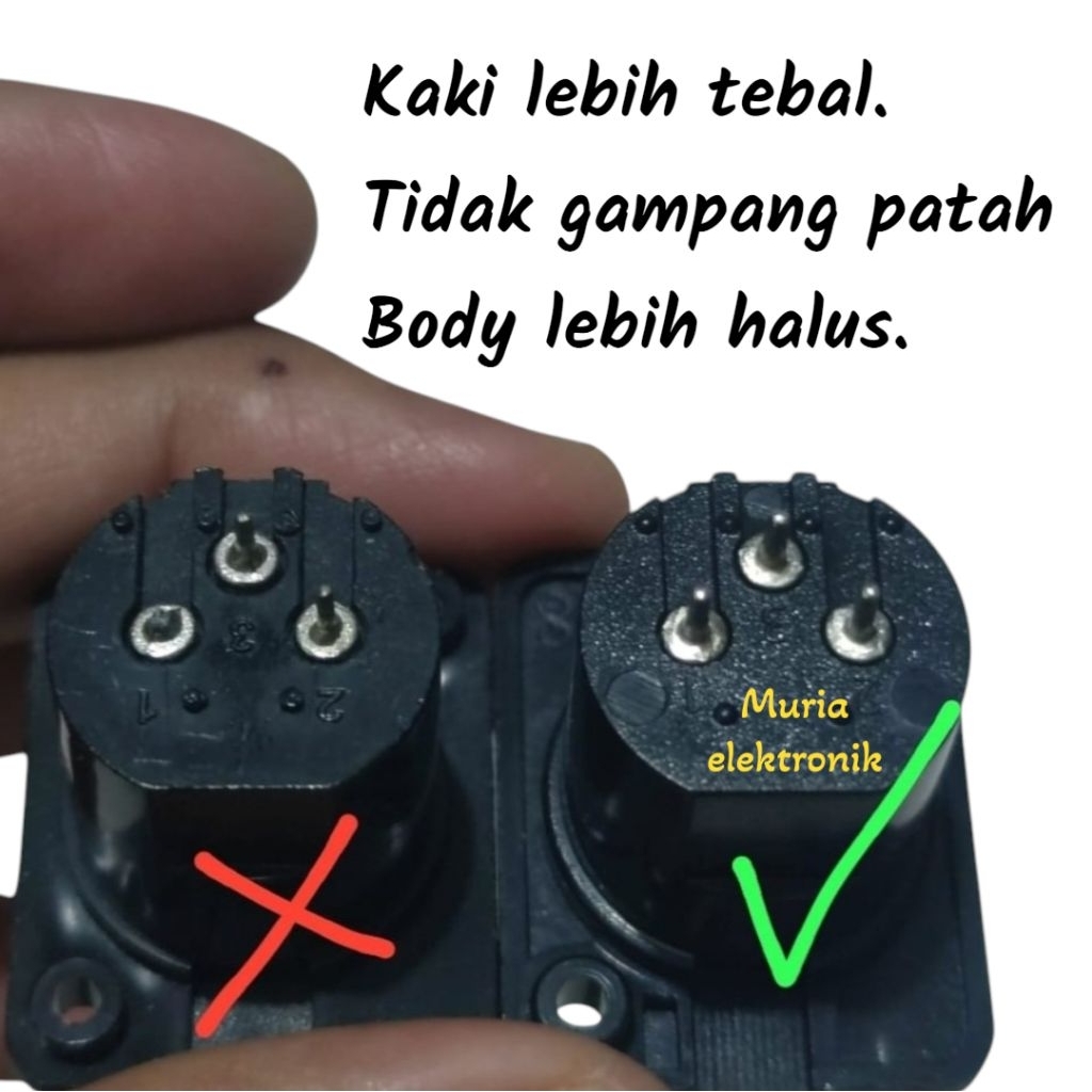 soket canon xlr male kaki lurus / soket canon body male pvc kaki lurus