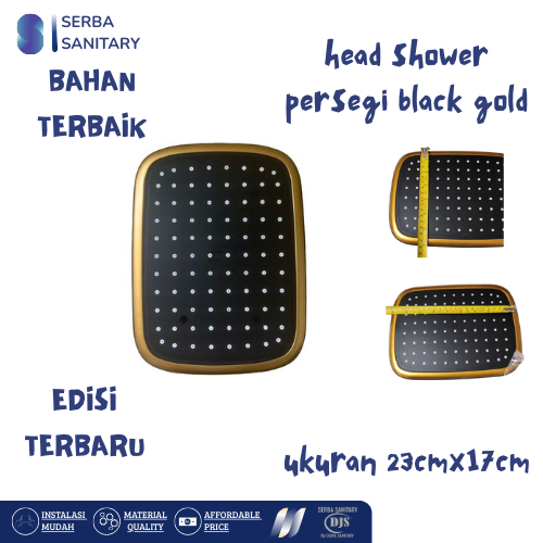 Head Shower only Multifunctional Shower Hitam Emas Series