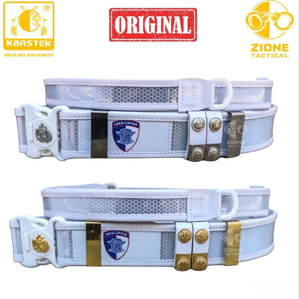 KOPEL LANTAS POLRI POLISI ORIGINAL KARSTEK TERBARU - KOPELANTAS SET PERWIRA BINTARA MOTIF TAWON