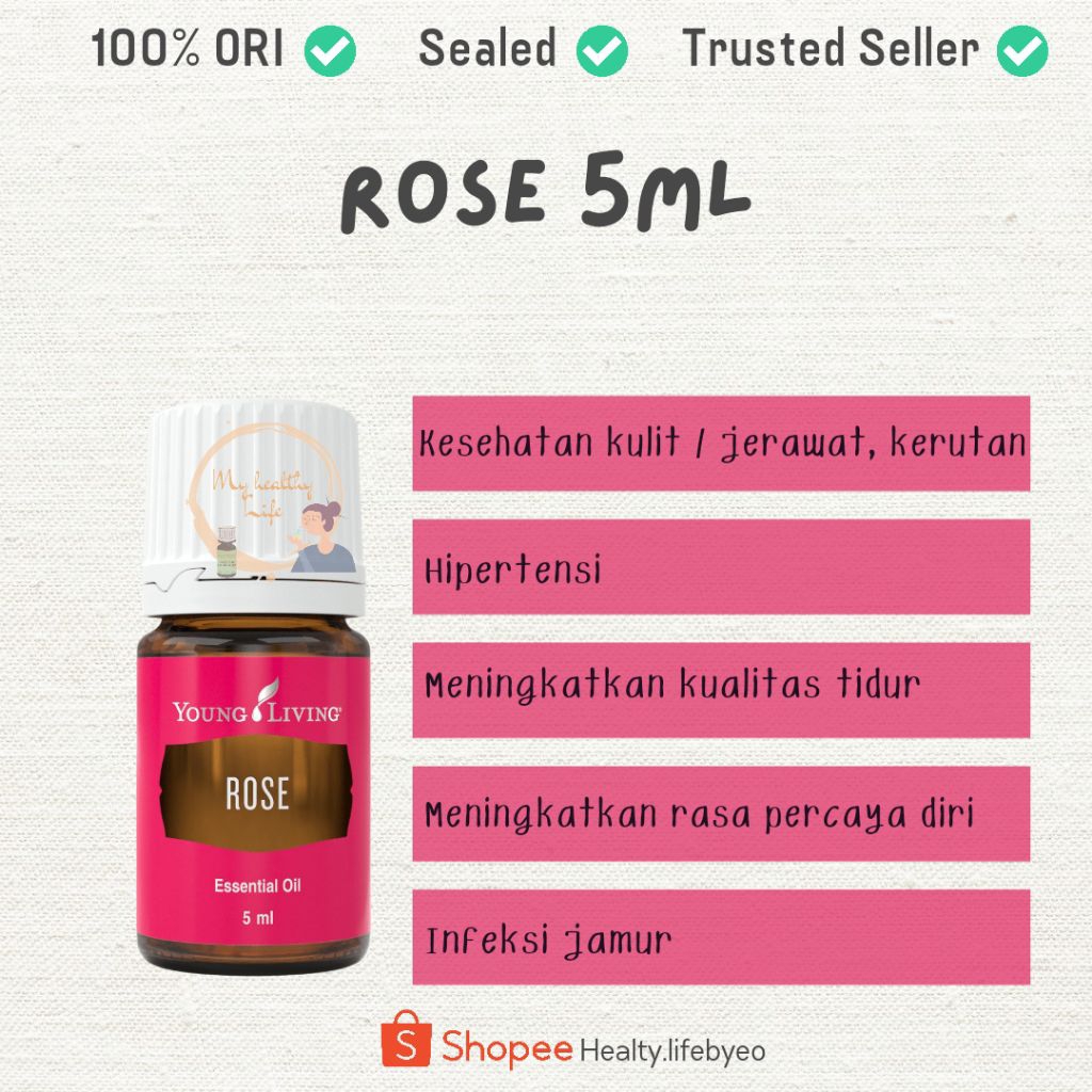 Rose 5ml young living rose essential oil rose yleo
