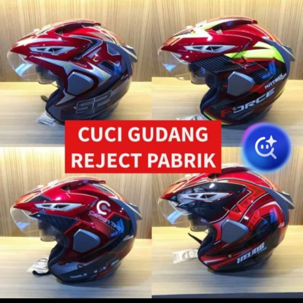 HELM MOTOR SNI DABLE VISOR FORCE REJECT PABRIK