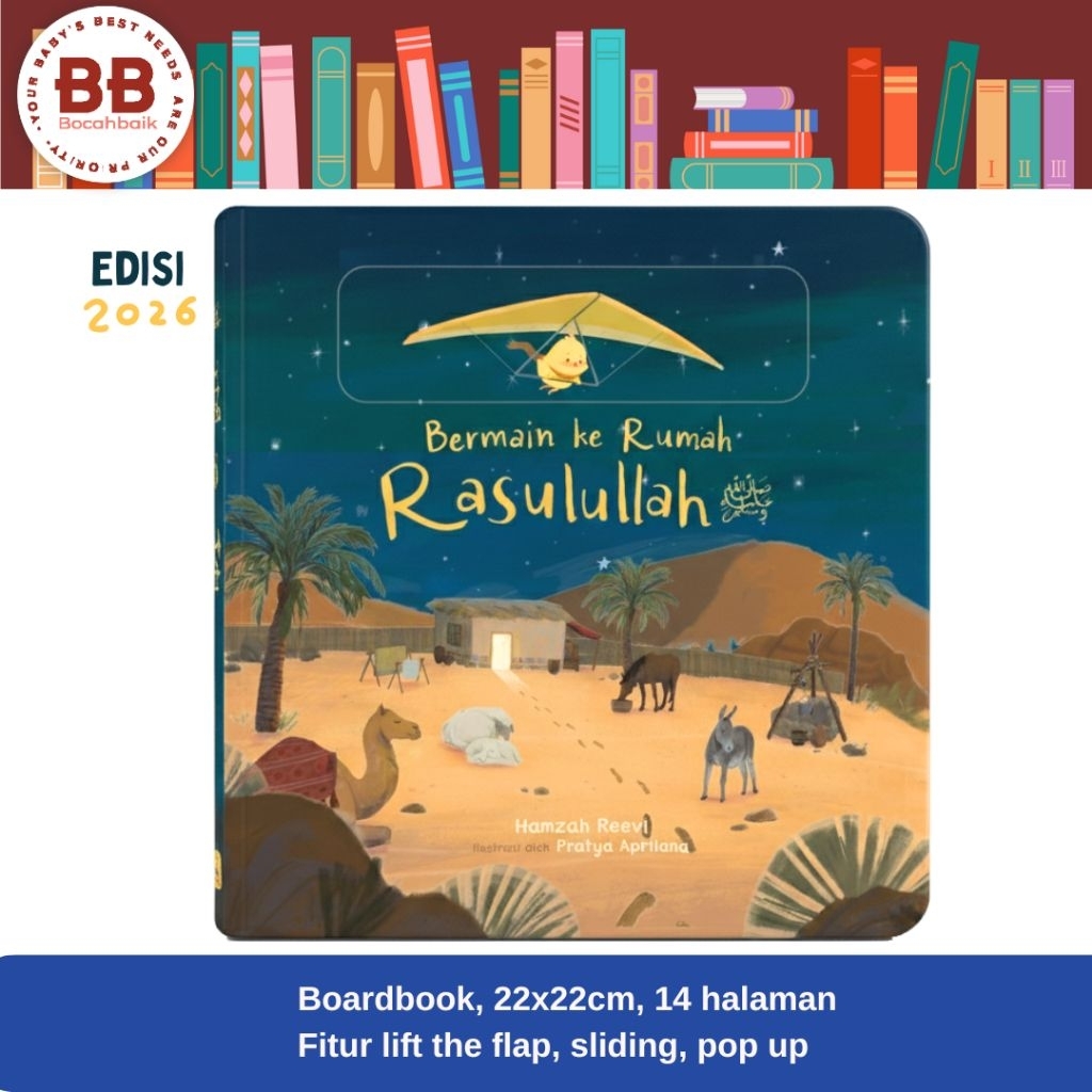 EDISI TERBARU 2026 Boardbook Bermain ke Rumah Rasulullah dan High Contrast Bermain ke Rumah Rasulull