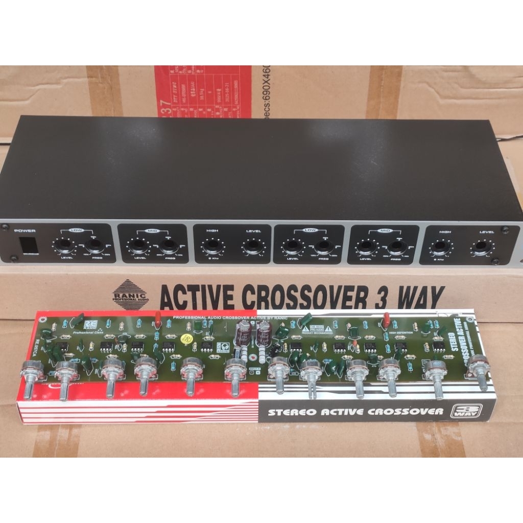 Kit Dan Box Aktif Crossover 3 Way Stereo