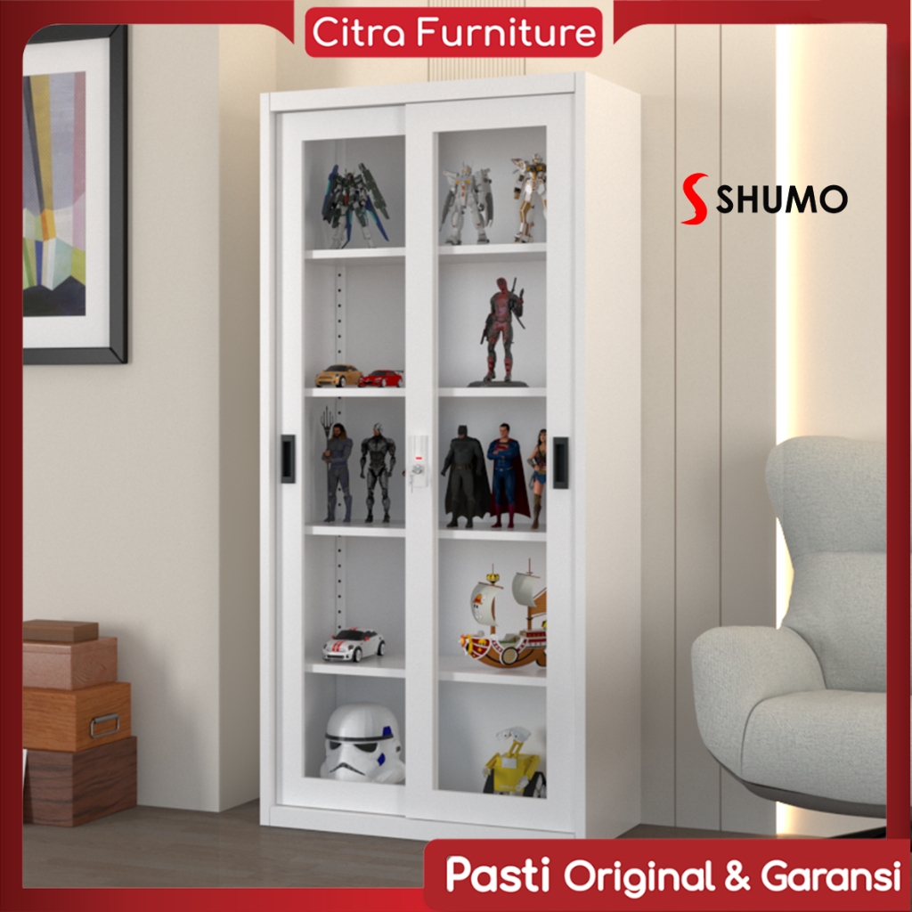 Citra Furniture SHUMO Lemari Hias Pajangan Kaca Action Figure | Rak Display Gundam Lego | Kabinet