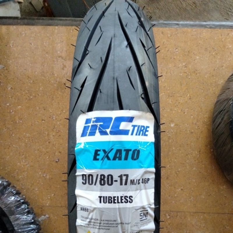 BAN LUAR MOTOR / BAN TUBELESS / BAN IRC 90/80 RING 17 NR88 EXATO TYPE NR 88 90 80 RING17 TUBLES 9080