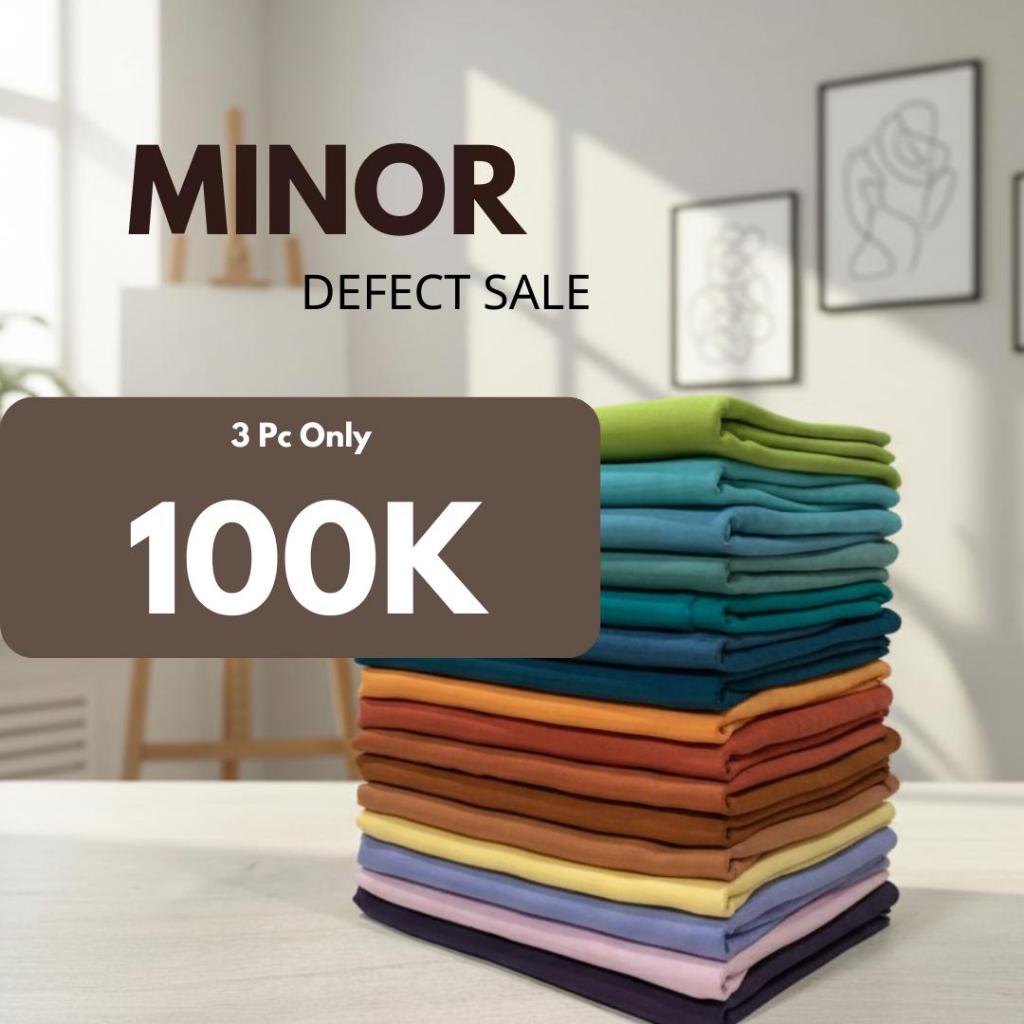 Minor Defect Sale - Hijab Segi Empat Plain Paris Jepang Napocut Asli Premium Tegak Paripurna