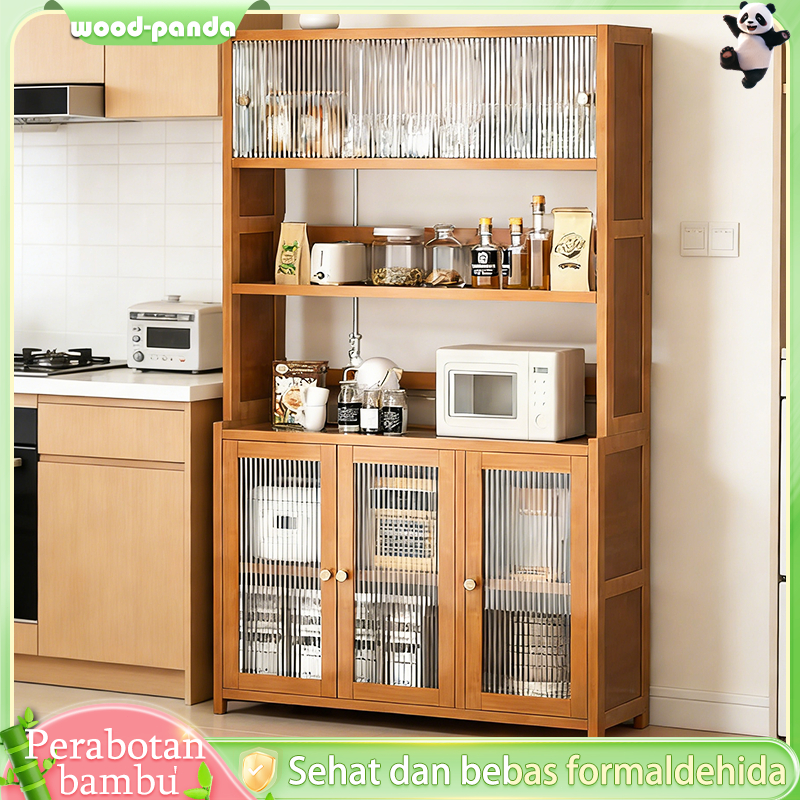 Lemari Dapur Lemari Makan Lemari Dapur Bambu Lemari Piring  Lemari Dapur Sederhana 63/93CM