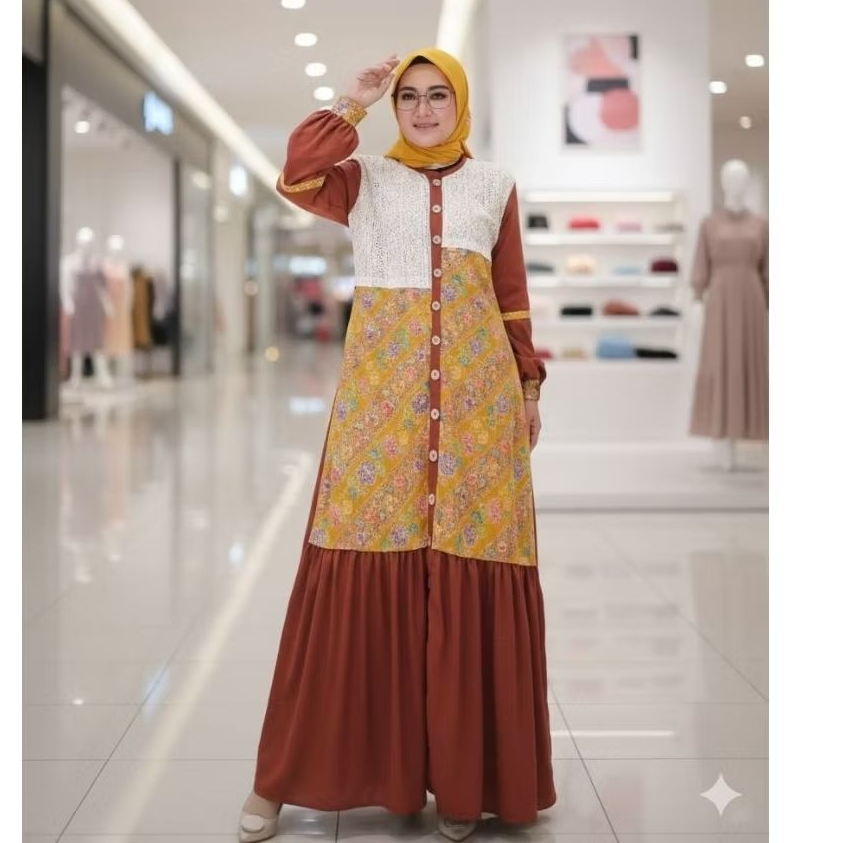 gamis batik listya hemas Premium Dress by U2C