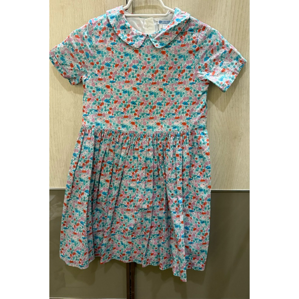jacadi blue flower liberty girl dress