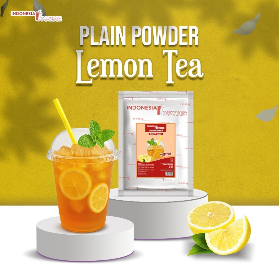 IPP Bubuk Minuman Plain Rasa Lemon Tea Tanpa Gula 1 Kg & 500 Gram Indonesia Powder
