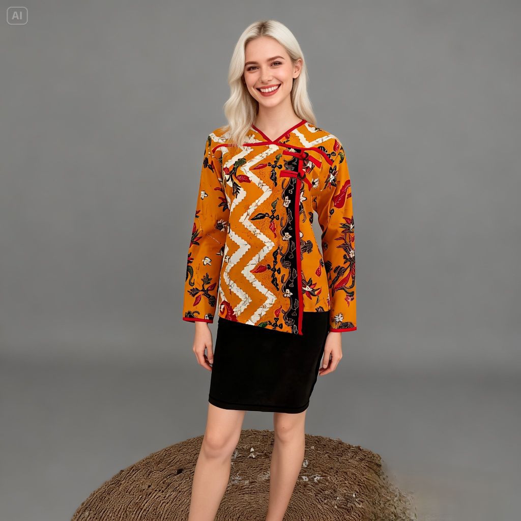 BLOUSE BATIK ATASAN WANITA KIMONO