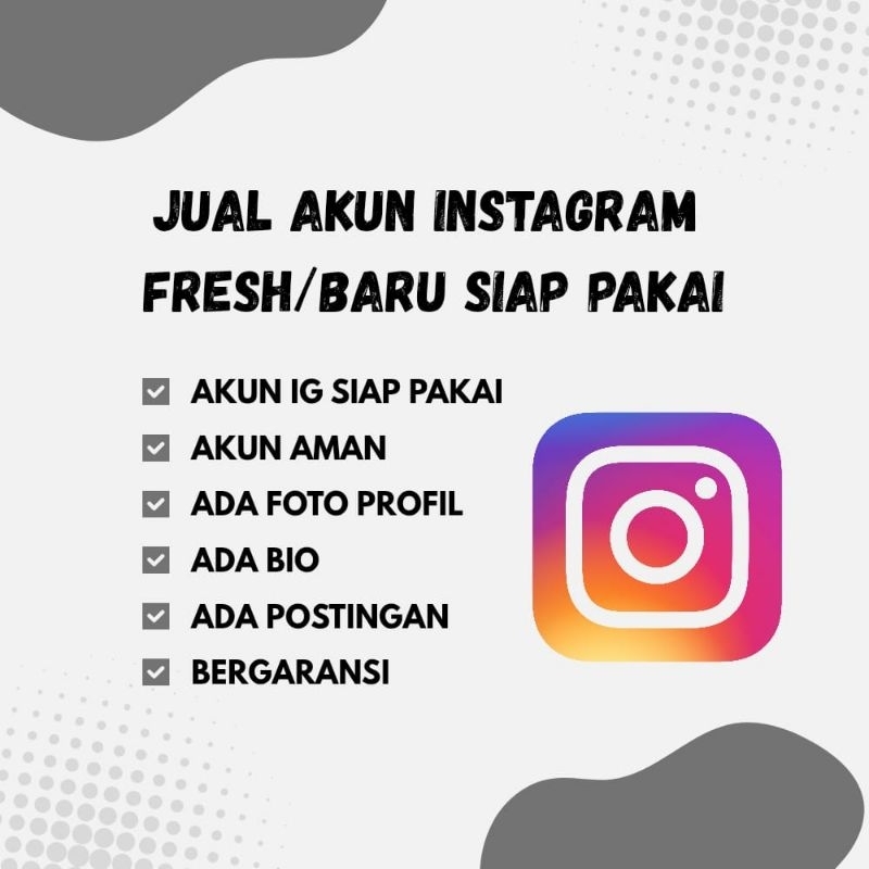 AKUN IG FRESH FULL GARANSI IG MURAH IG POLOS IG BARU AKUN INSTAGRAM FRESH AKUN INSTAGRAM BARU